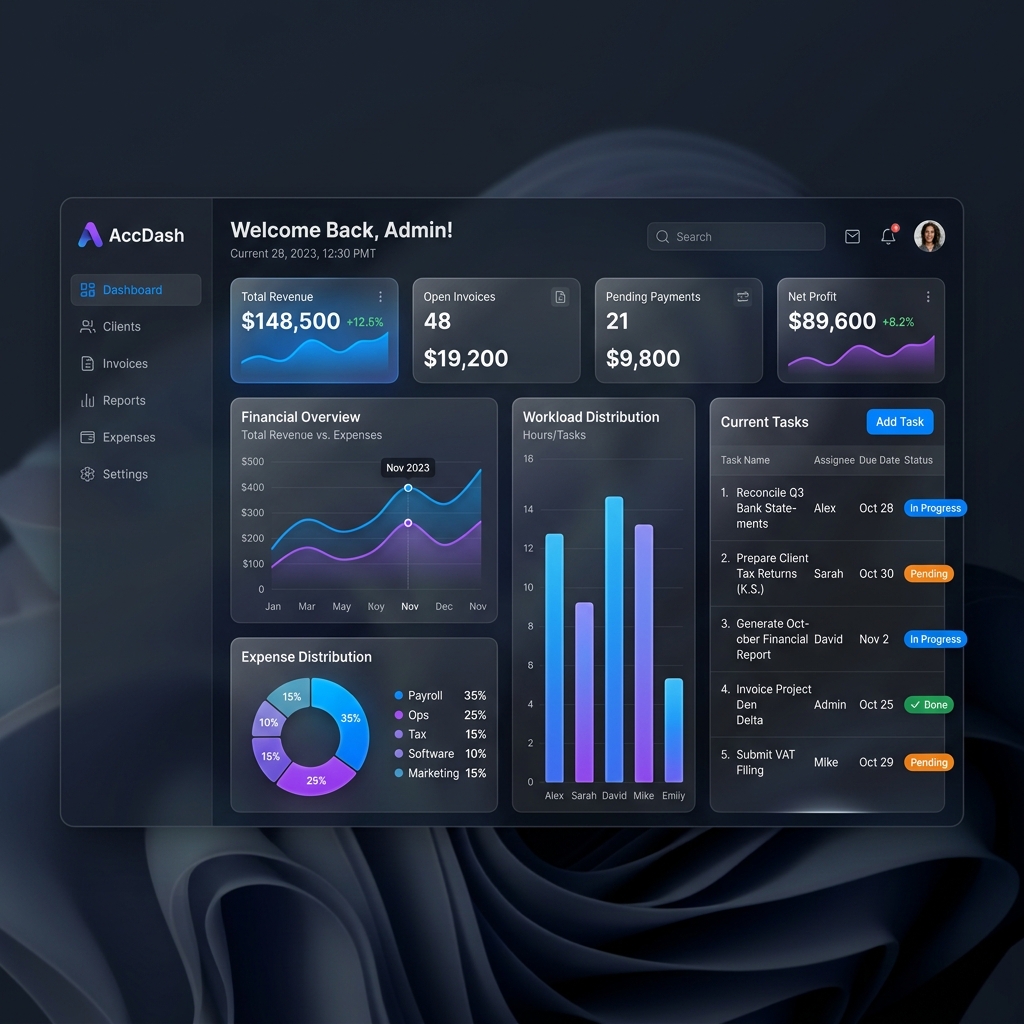 AccDash Mockup